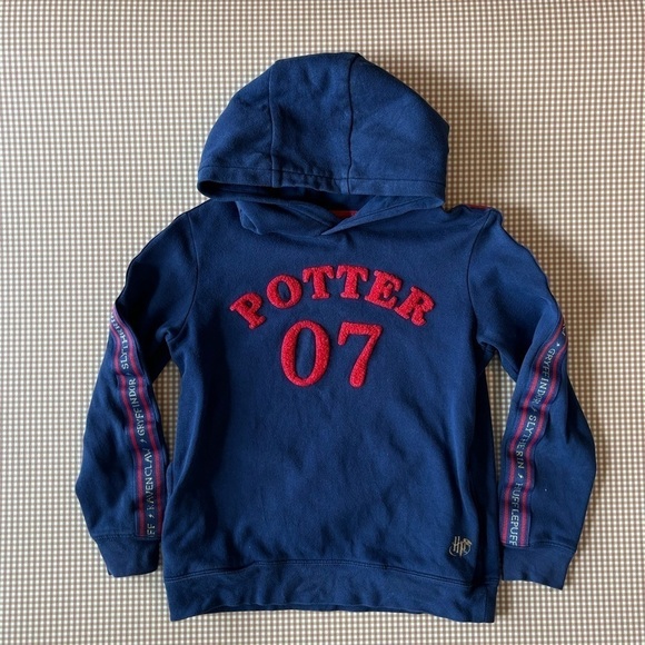 Harry Potter Mini Boden "Potter 07" Hooded pullover Sweatshirt Blue Red.8-9 year - Picture 2 of 16